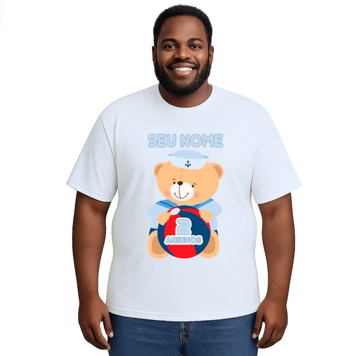 Camiseta Ursinho Marinheiro Ball Estampa Personalizada