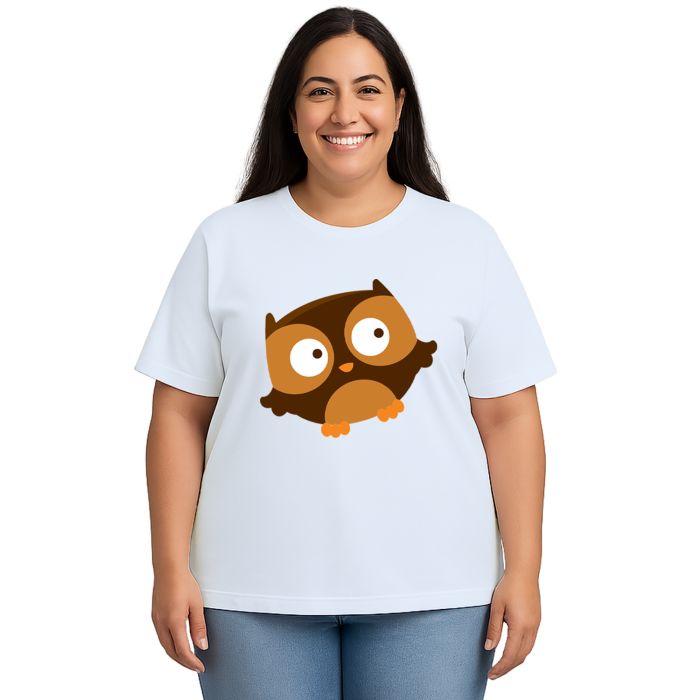 Camiseta Coruja Brown Corujinha Estampa Personalizada