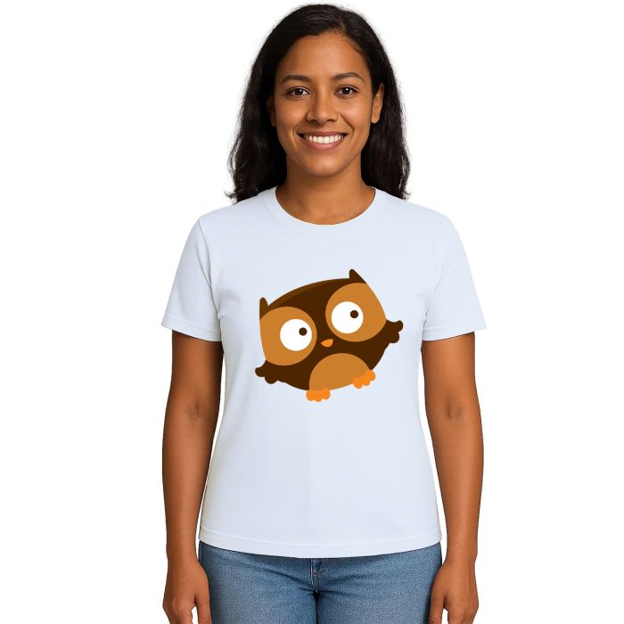 Camiseta Coruja Brown Corujinha Estampa Personalizada
