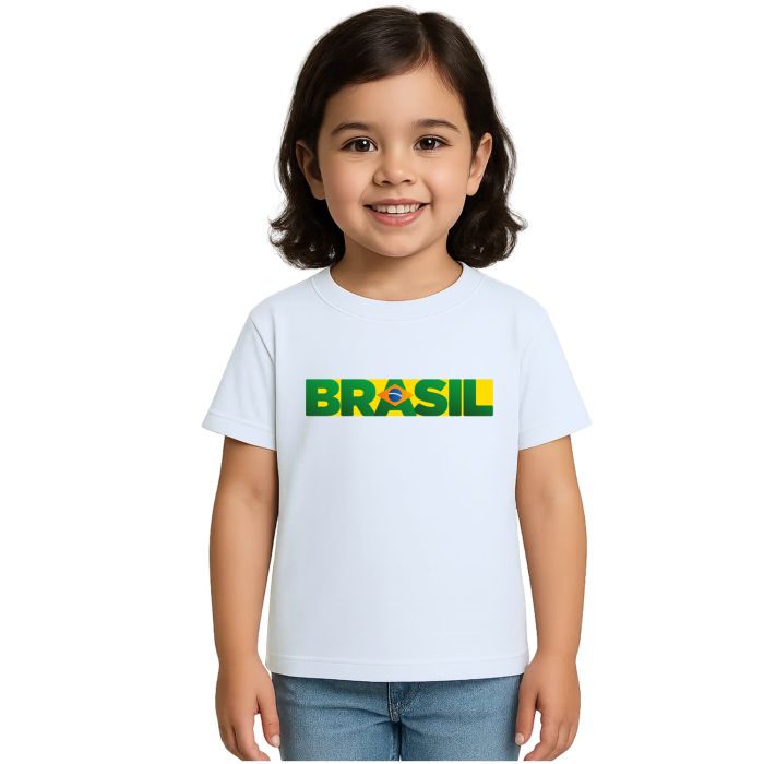 Camiseta Brasil Frase Torcida Estampa Personalizada