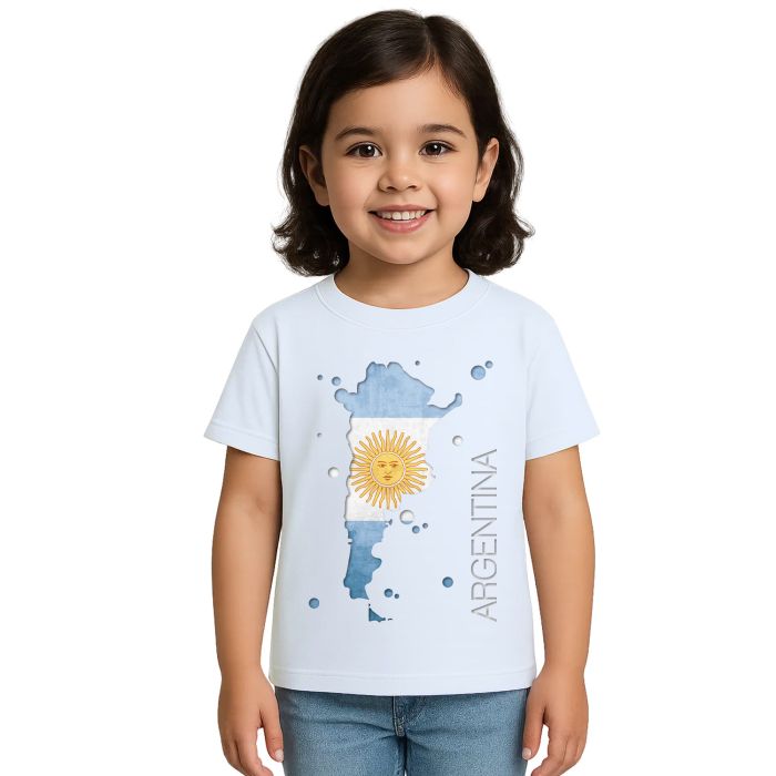 Camiseta Argentina Mapa Estampa Personalizada