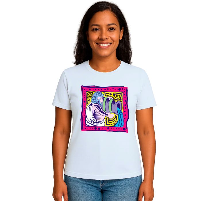 Camiseta Signo Aquário Zodíaco Estampa Personalizada
