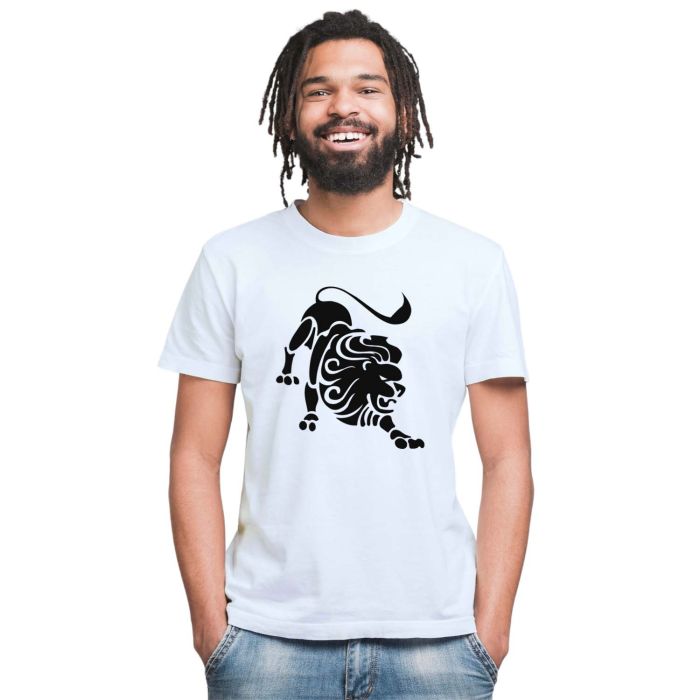 Camiseta Signo Leão Tribal Astrologia Personalizada