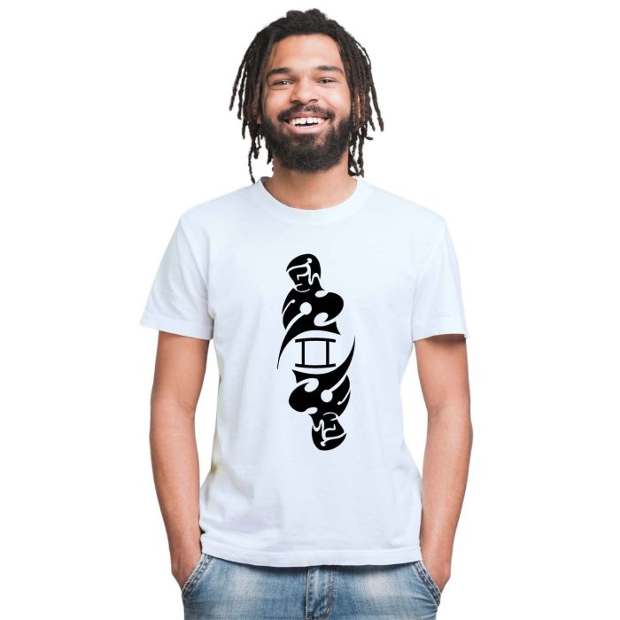 Camiseta Signo Gêmeos Tribal Astrologia Personalizada