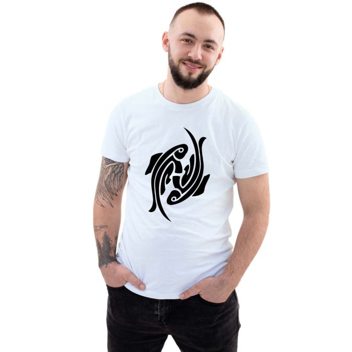 Camiseta Signo Peixes Tribal Astrologia Personalizada