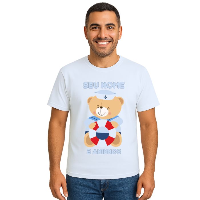 Camiseta Ursinho Marinheiro Buoy Estampa Personalizada