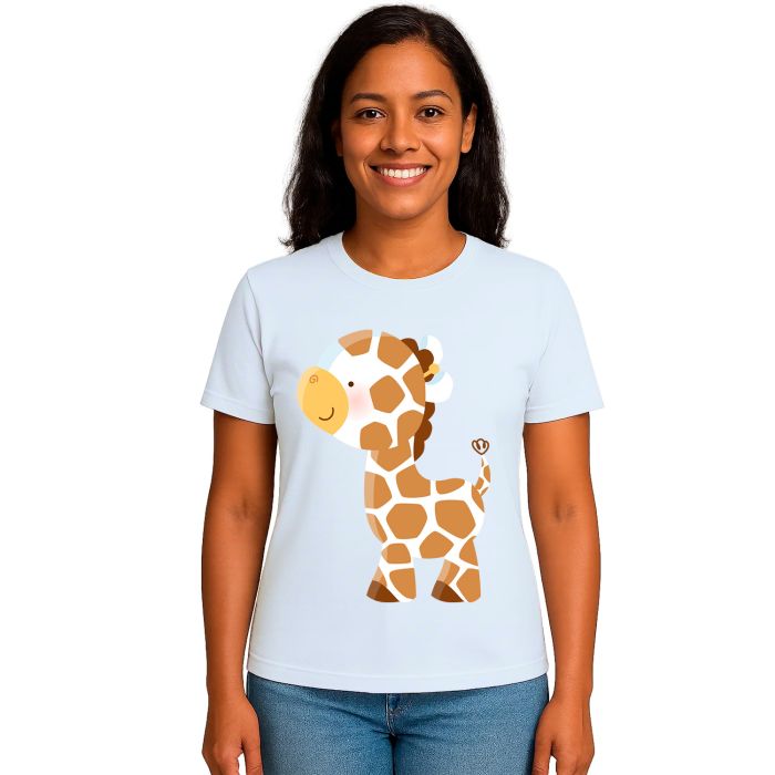 Camiseta Girafa Mini Girafinha Estampa Personalizada