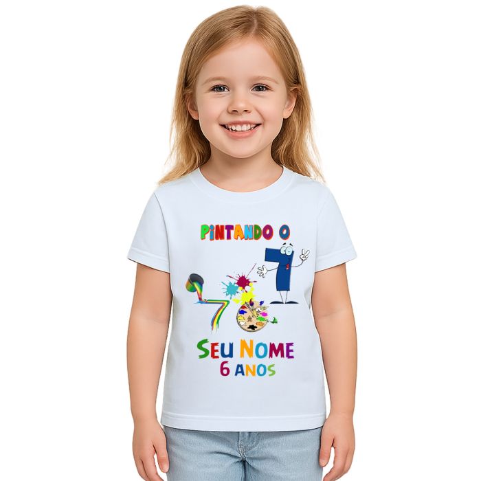 Camiseta Pintando o 7 Divertida Estampa Personalizada