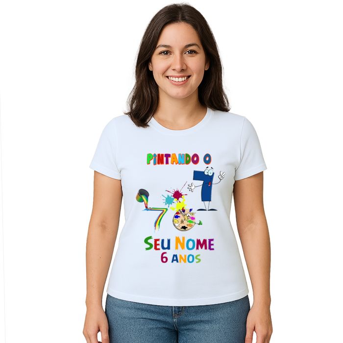 Camiseta Pintando o 7 Divertida Estampa Personalizada