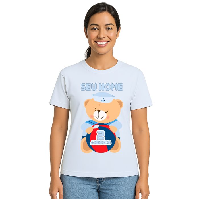 Camiseta Ursinho Marinheiro Ball Estampa Personalizada