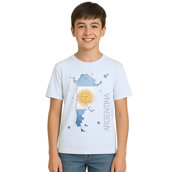 Camiseta Argentina Mapa Estampa Personalizada