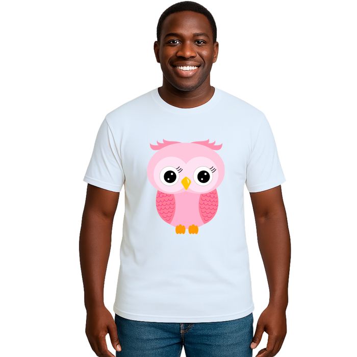 Camiseta Coruja Rosa Corujinha Estampa Personalizada