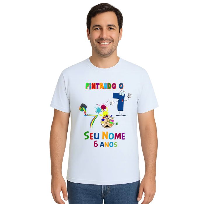 Camiseta Pintando o 7 Divertida Estampa Personalizada