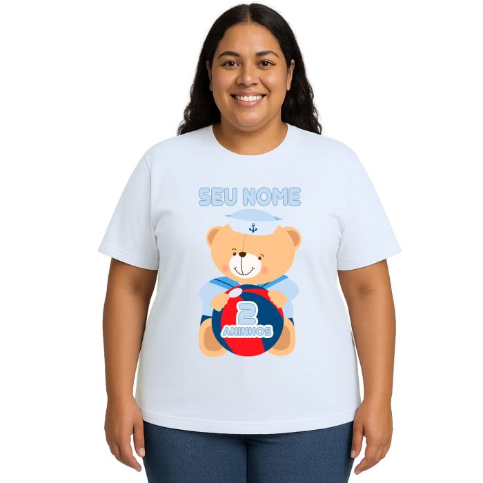 Camiseta Ursinho Marinheiro Ball Estampa Personalizada