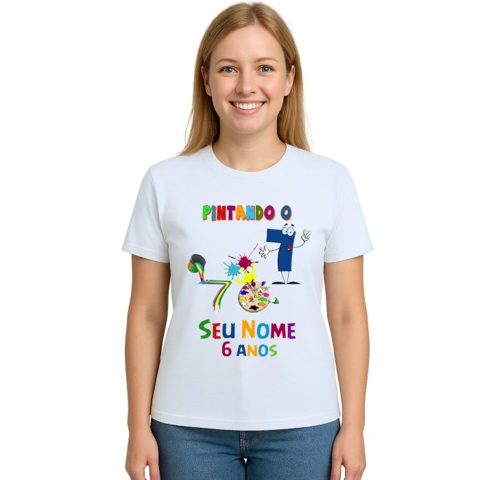 Camiseta Pintando o 7 Divertida Estampa Personalizada