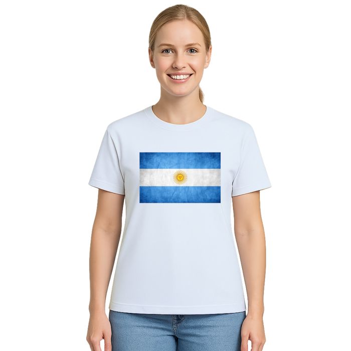 Camiseta Argentina Bandeira Estampa Personalizada