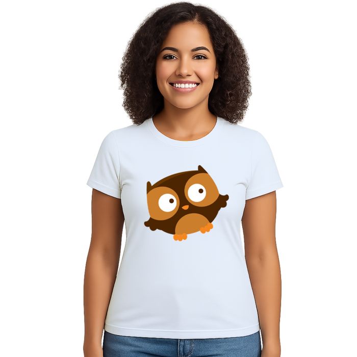 Camiseta Coruja Brown Corujinha Estampa Personalizada