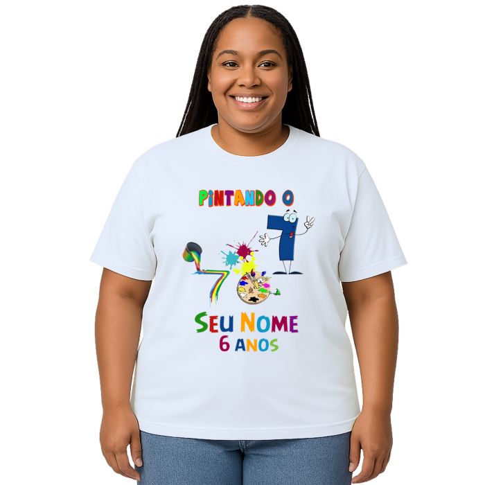 Camiseta Pintando o 7 Divertida Estampa Personalizada