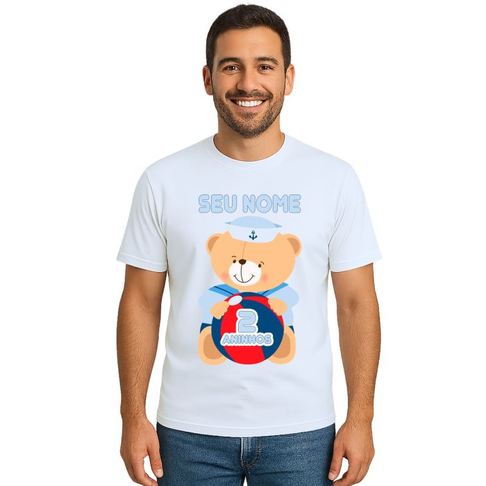 Camiseta Ursinho Marinheiro Ball Estampa Personalizada
