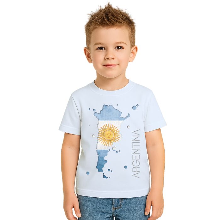 Camiseta Argentina Mapa Estampa Personalizada