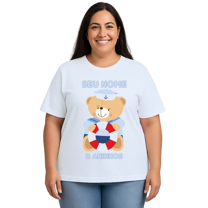 Camiseta Ursinho Marinheiro Buoy Estampa Personalizada
