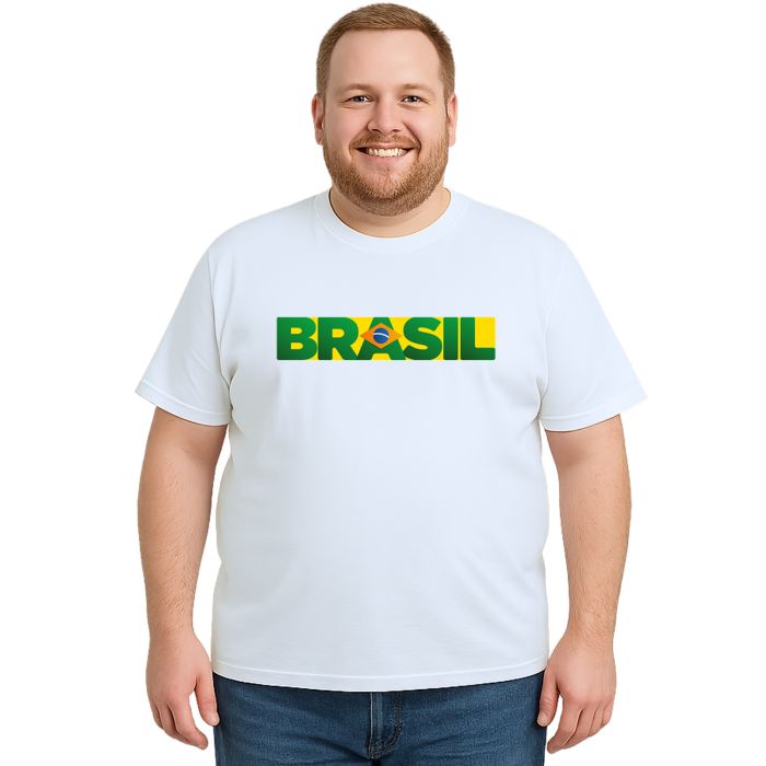 Camiseta Brasil Frase Torcida Estampa Personalizada