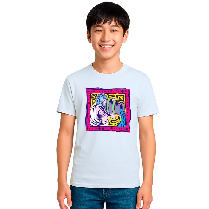 Camiseta Signo Aquário Zodíaco Estampa Personalizada