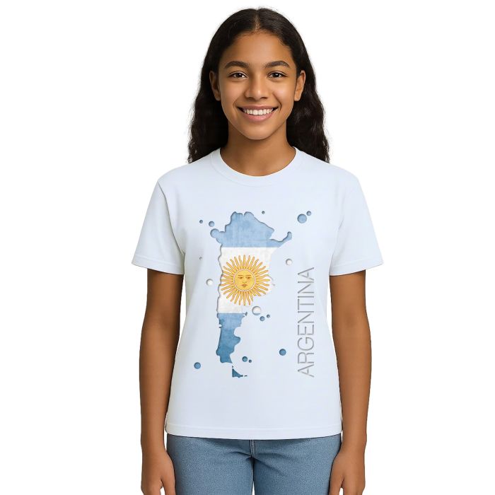 Camiseta Argentina Mapa Estampa Personalizada