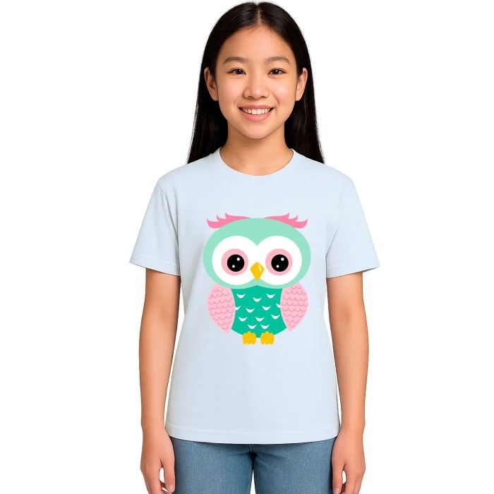 Camiseta Coruja Verde Corujinha Estampa Personalizada