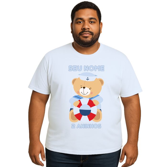 Camiseta Ursinho Marinheiro Buoy Estampa Personalizada