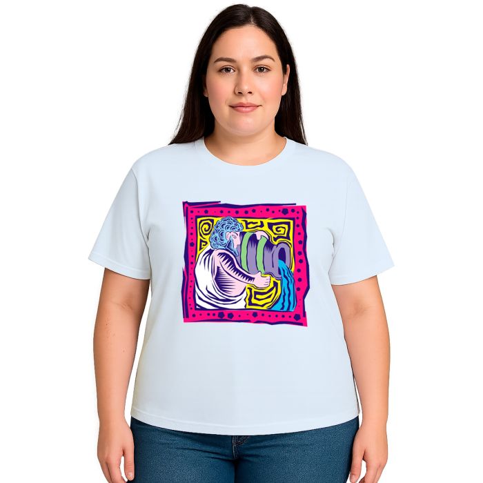 Camiseta Signo Aquário Zodíaco Estampa Personalizada