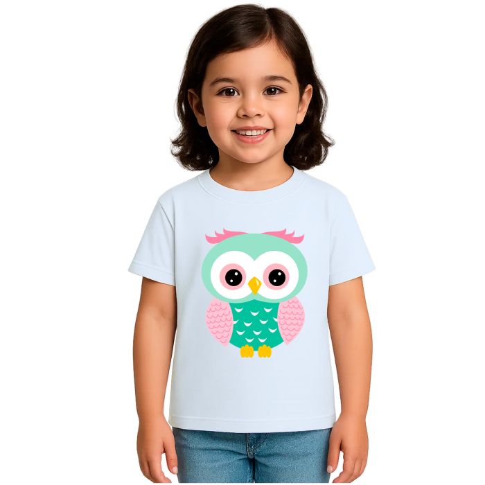 Camiseta Coruja Verde Corujinha Estampa Personalizada