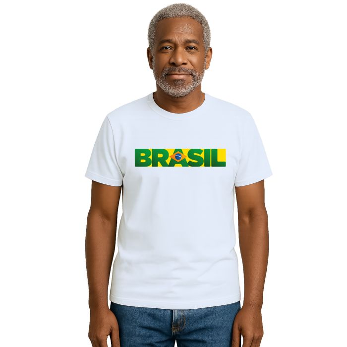 Camiseta Brasil Frase Torcida Estampa Personalizada