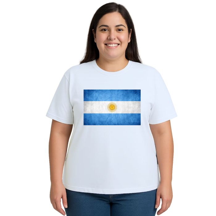 Camiseta Argentina Bandeira Estampa Personalizada