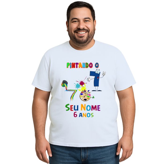 Camiseta Pintando o 7 Divertida Estampa Personalizada