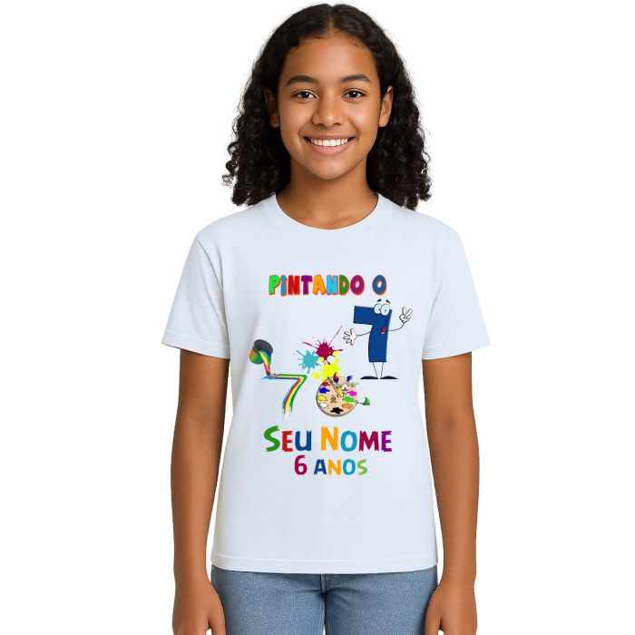 Camiseta Pintando o 7 Divertida Estampa Personalizada