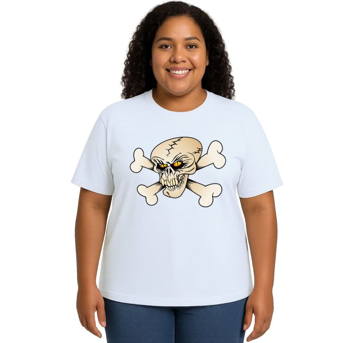 Camiseta Caveira Ossos Criativa Estampa Personalizada