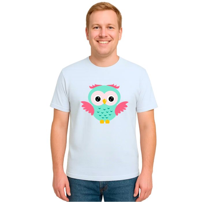 Camiseta Coruja Verde Asas Estampa Personalizada