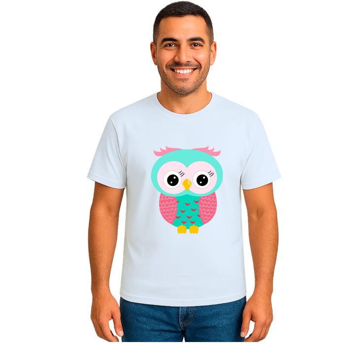 Camiseta Coruja Verde Corujita Estampa Personalizada