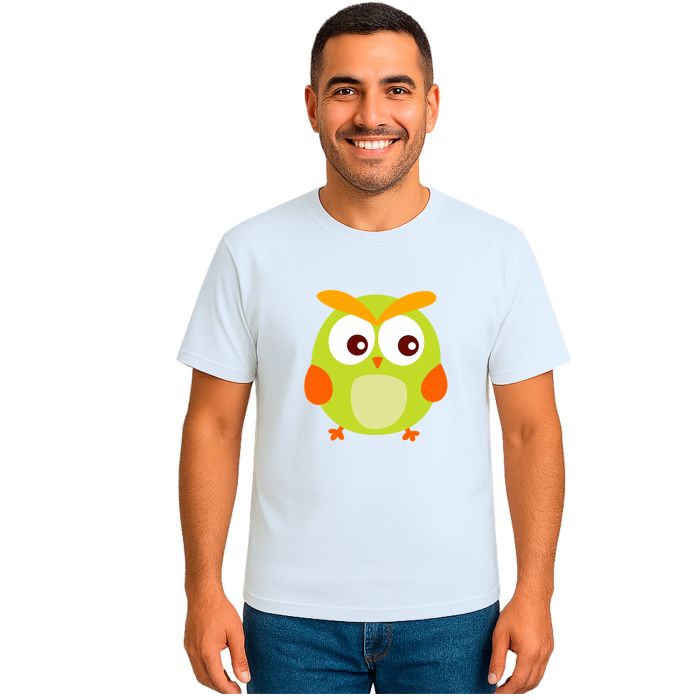 Camiseta Coruja Oliva Corujinha Estampa Personalizada