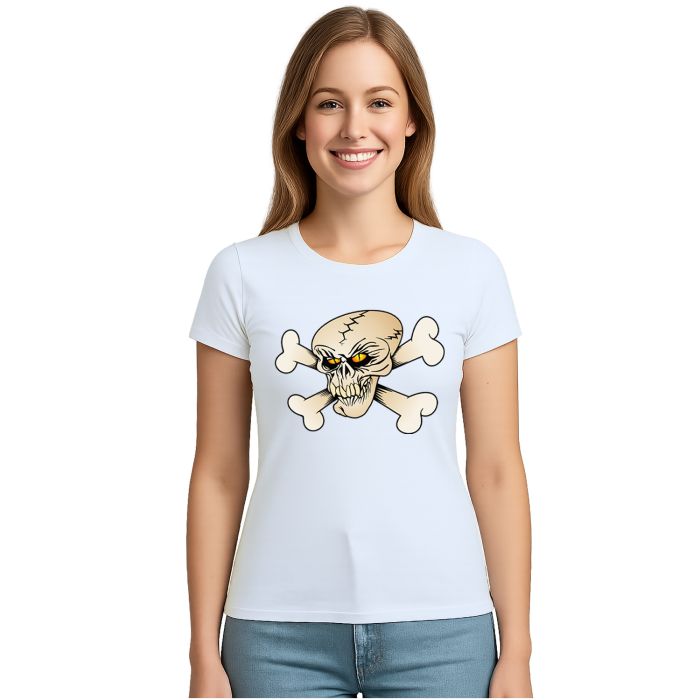 Camiseta Caveira Ossos Criativa Estampa Personalizada