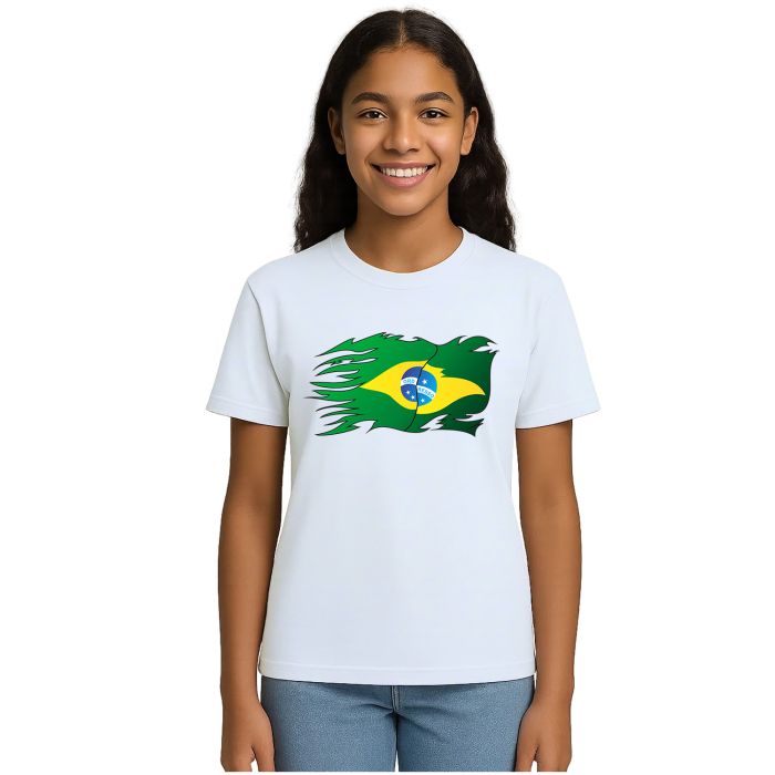 Camiseta Brasil Bandeira Speed Estampa Personalizada