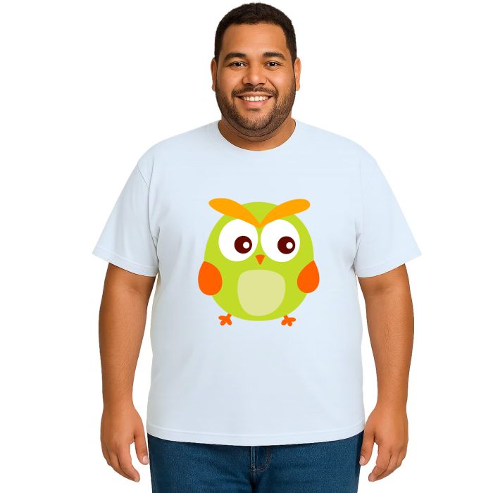 Camiseta Coruja Oliva Corujinha Estampa Personalizada