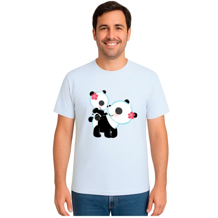 Camiseta Ursinhas Panda Mãe e Filha Personalizada