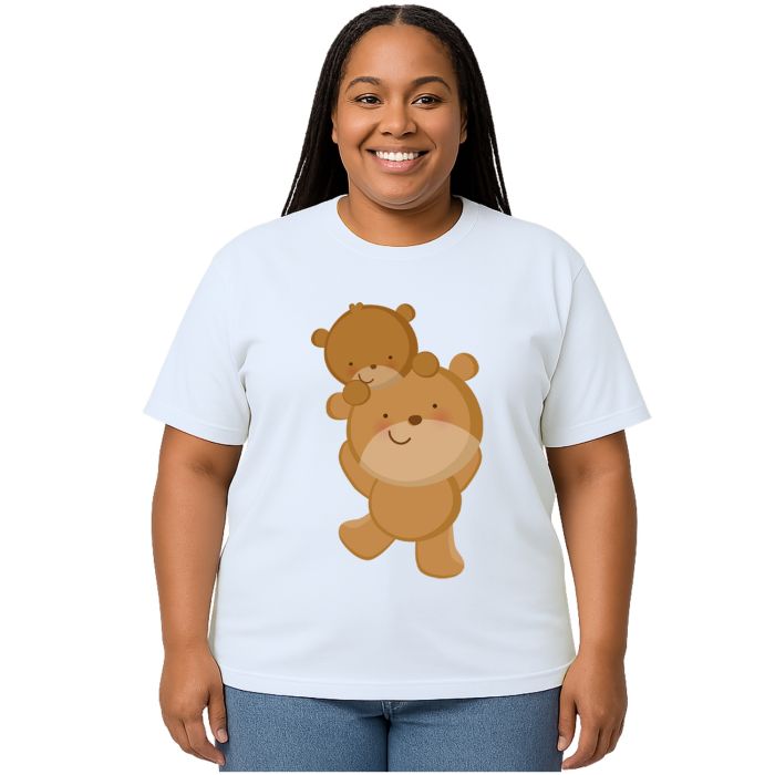Camiseta Urso Pai e Filho Brincando Personalizada