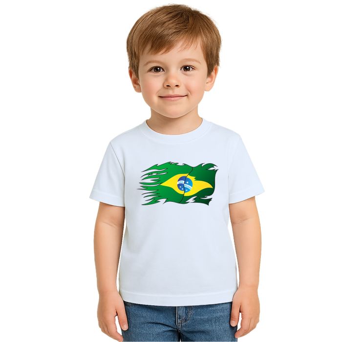 Camiseta Brasil Bandeira Speed Estampa Personalizada