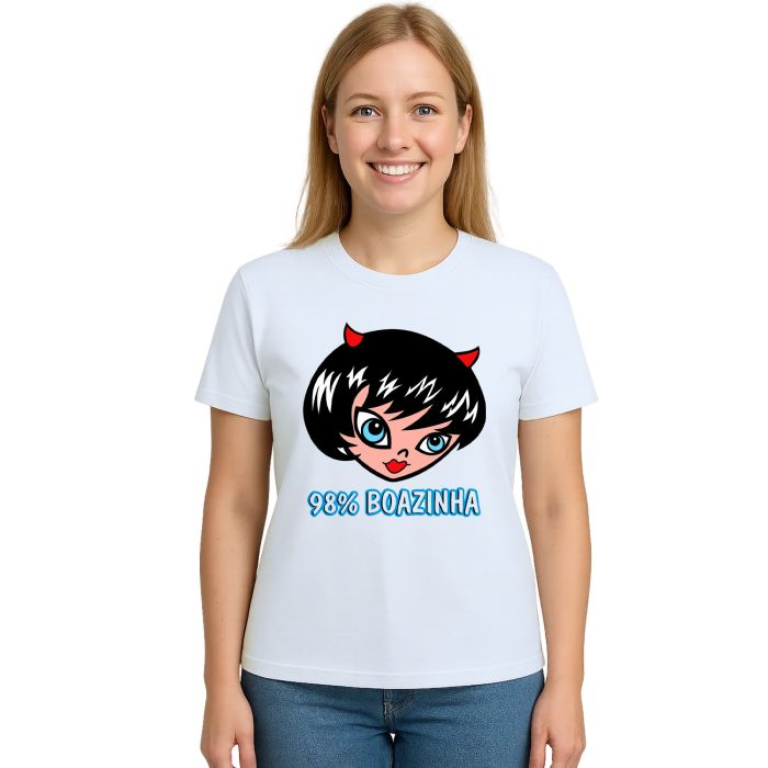 Camiseta 98% Boazinha Carnaval Estampa Personalizada