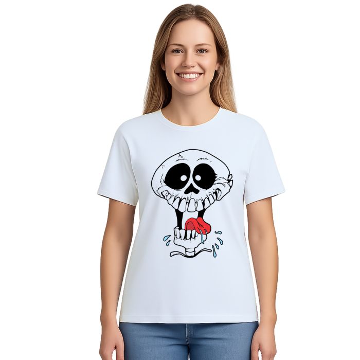 Camiseta Caveira Louca Divertida Estampa Personalizada