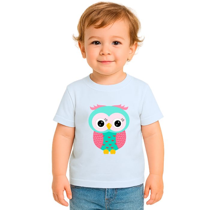 Camiseta Coruja Verde Corujita Estampa Personalizada