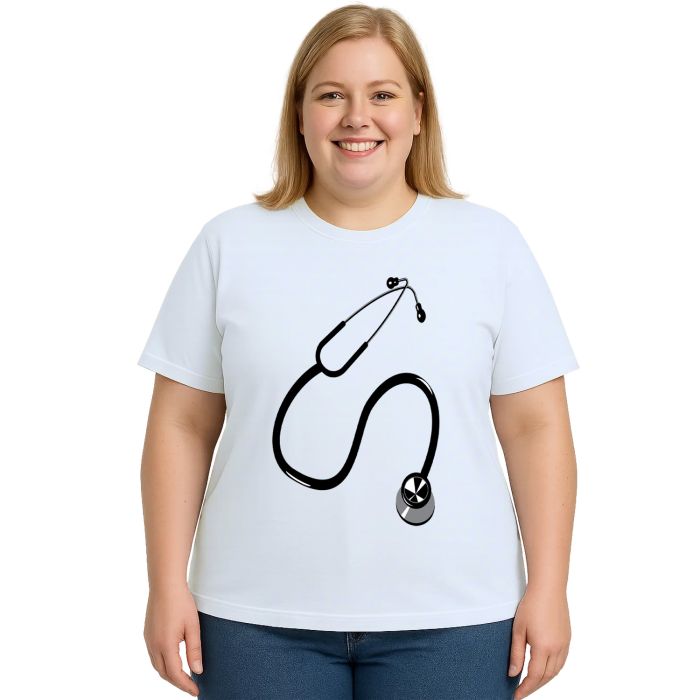 Camiseta Medicina Estetoscópio Estampa Personalizada